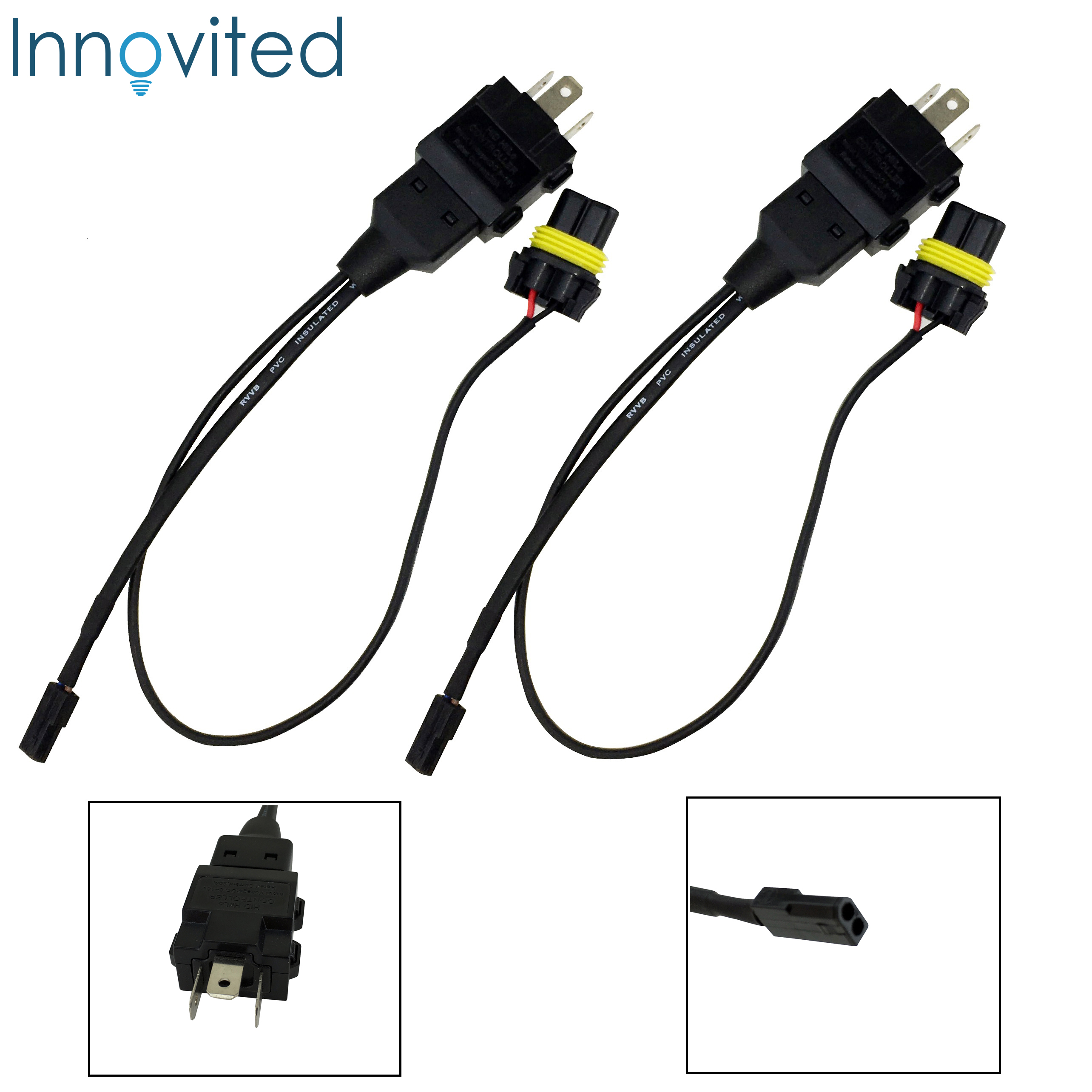 Easy Relay Harness For H4 9003 Hi//Lo Bi-Xenon HID Xenon Bulbs Wiring Controllers 2 Innovited